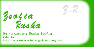 zsofia ruska business card